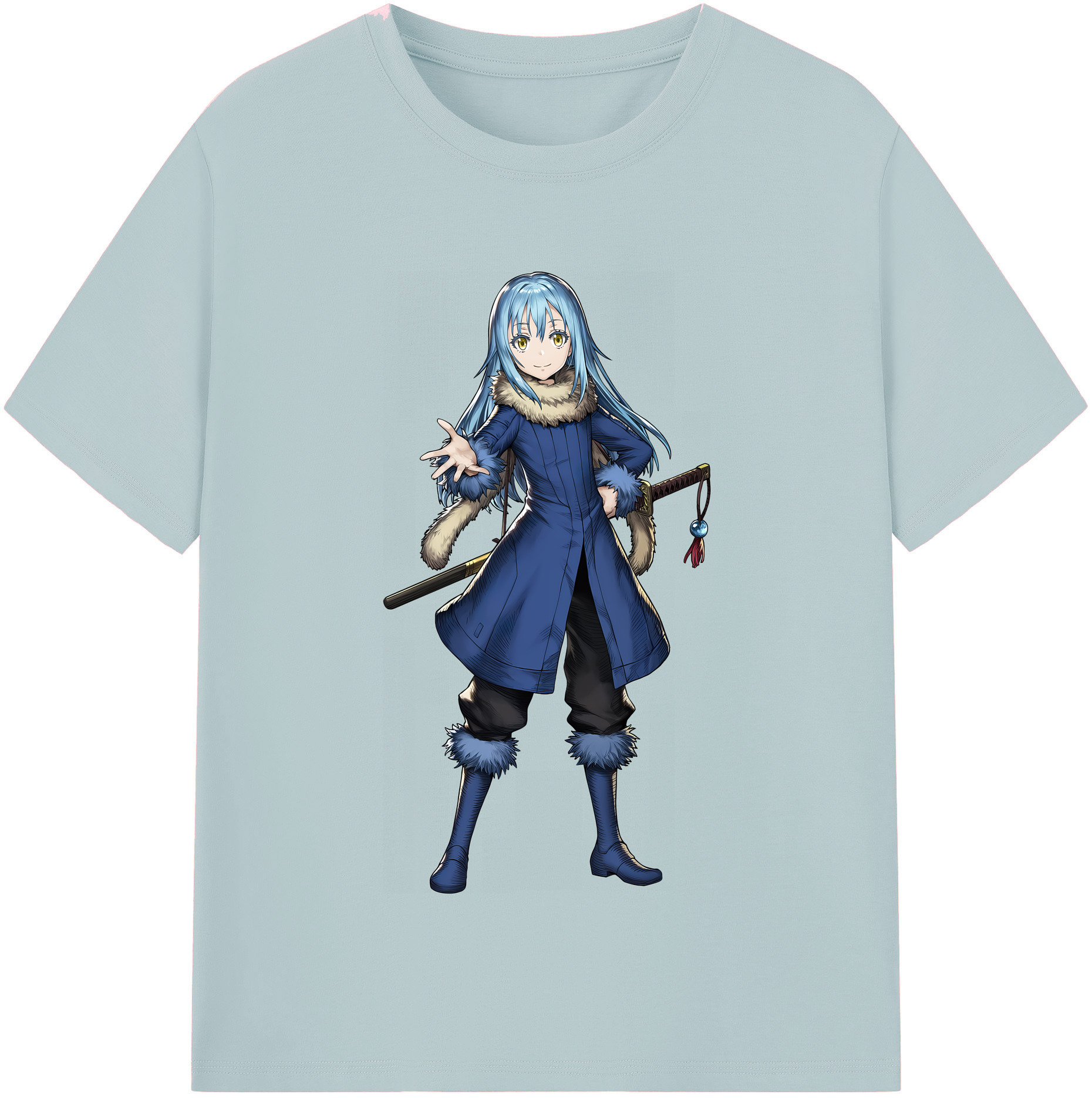 （画像用） 転スラ Regarding Reincarnated to Slime 綿100％半袖Tシャツ（フロントプリント）